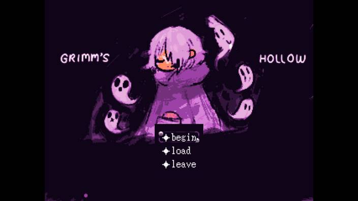 Grimm&rsquo;s Hollow&rsquo;s title screen showing Lavender