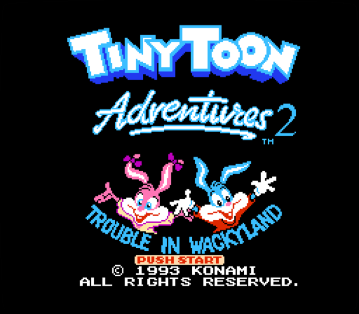 Tiny Toon Adventures 2: Trouble in Wackyland title screen