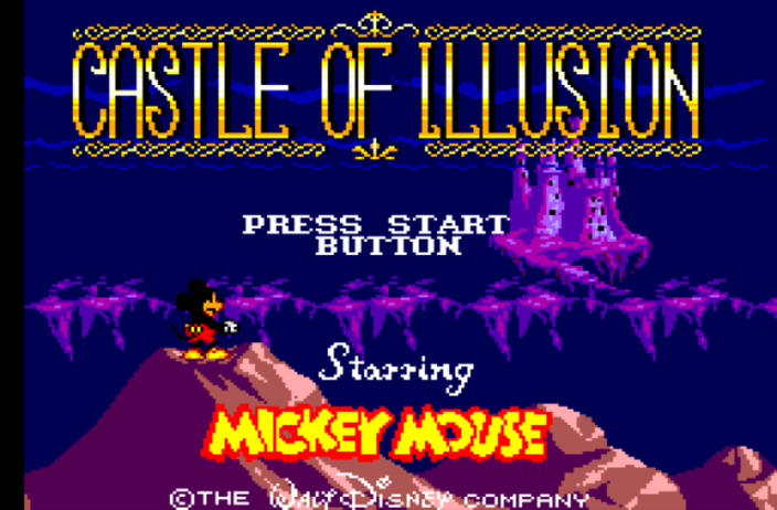 Castle of Illusion Starring Mickey Mouse title screen