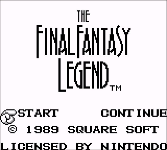 The Final Fantasy Legend title screen