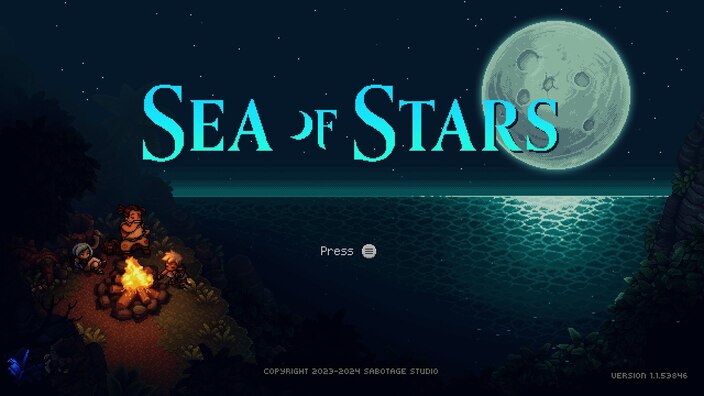 Sea of Stars title screen