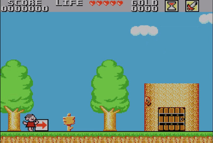 Screenshot of the beginning of the game