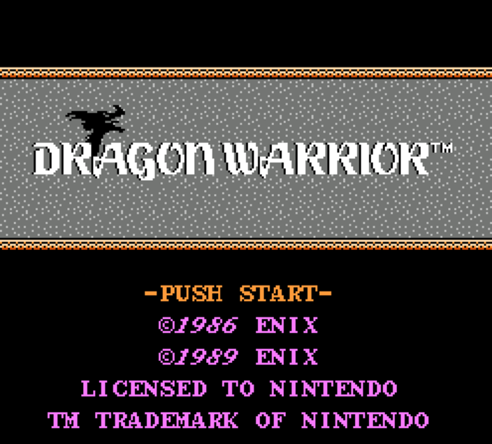 Dragon Warrior title screen