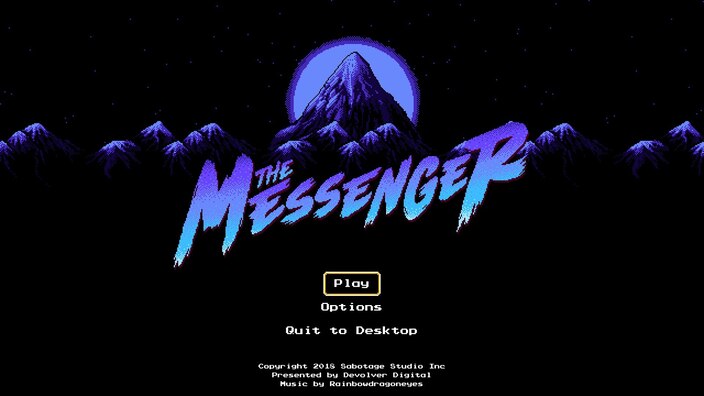 The Messenger title screen