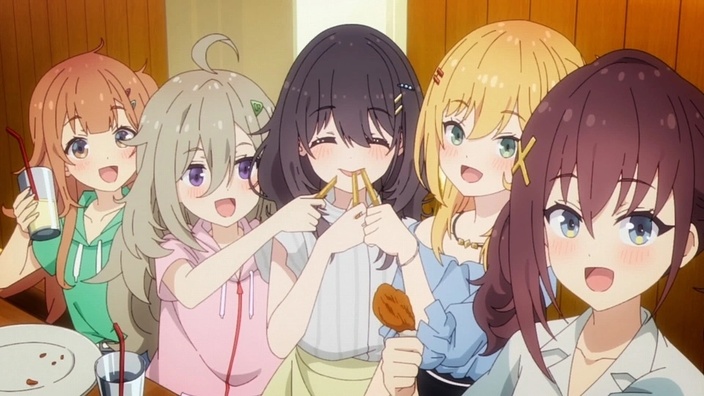 All the five culinary club girls together for a photo
