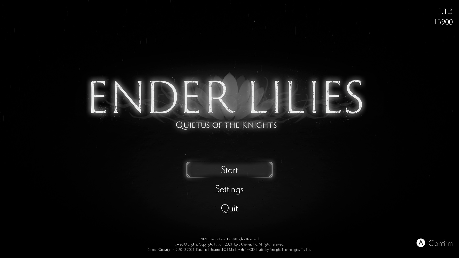 Ender Lilies title screen