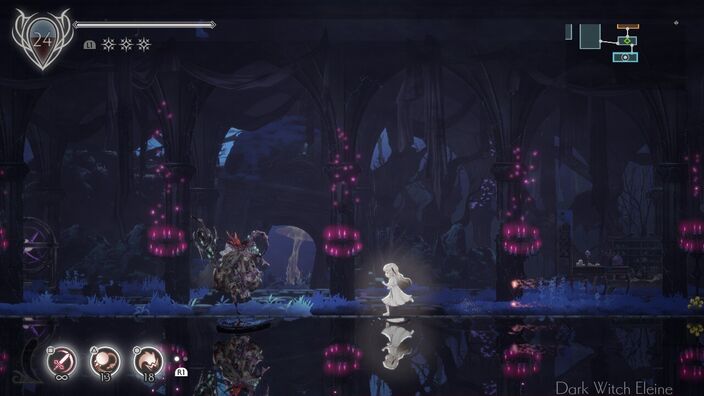 Boss battle against Dark Witch Eleine