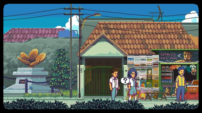 Atma and Raya strolling around town